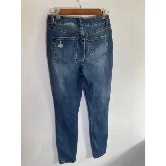 Women's JustFab Blue Distressed Skinny Jeans Size 29 0143 - Picture 6 of 11